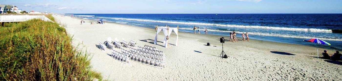 A beach wedding in Ocean Isle Beach