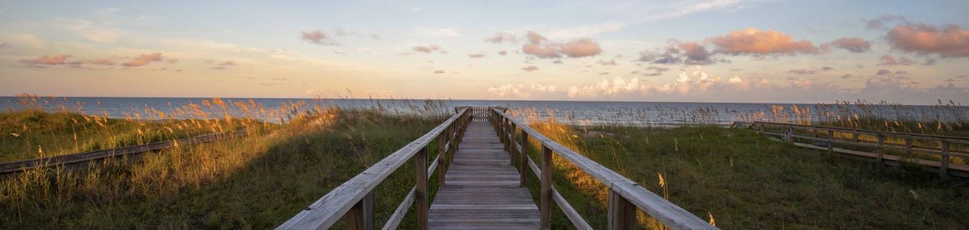 A boardwalk at Carolina Beach