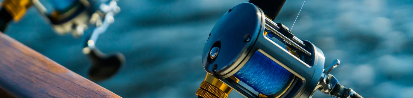 Fishing lines on a boat